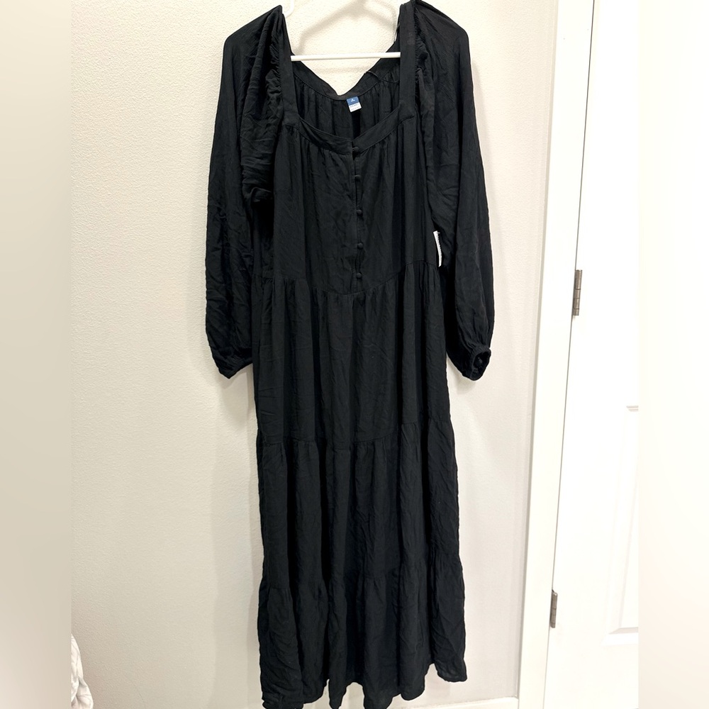 Old Navy Black Tiered Dress size XL